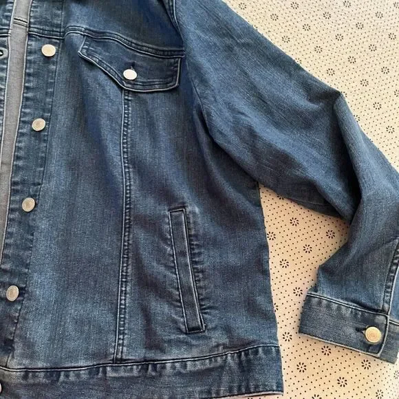Jaclyn Smith Basic Blue Denim Jean Jacket 2XL - Picture 5 of 11